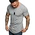 Amaci&Sons Oversize T-Shirt Für Herren | Slim-Fit, Doppelfarbig, 100% Baumwolle | Basic Rundhals-Shirt
