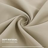 Deconovo Door Curtain Thermal Wide Width Ring Top 80 x 84 Beige 1 Panel view 6