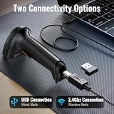 Tera 2D QR Barcode Scanner Wireless USB 2.4G D5100 Black view 3