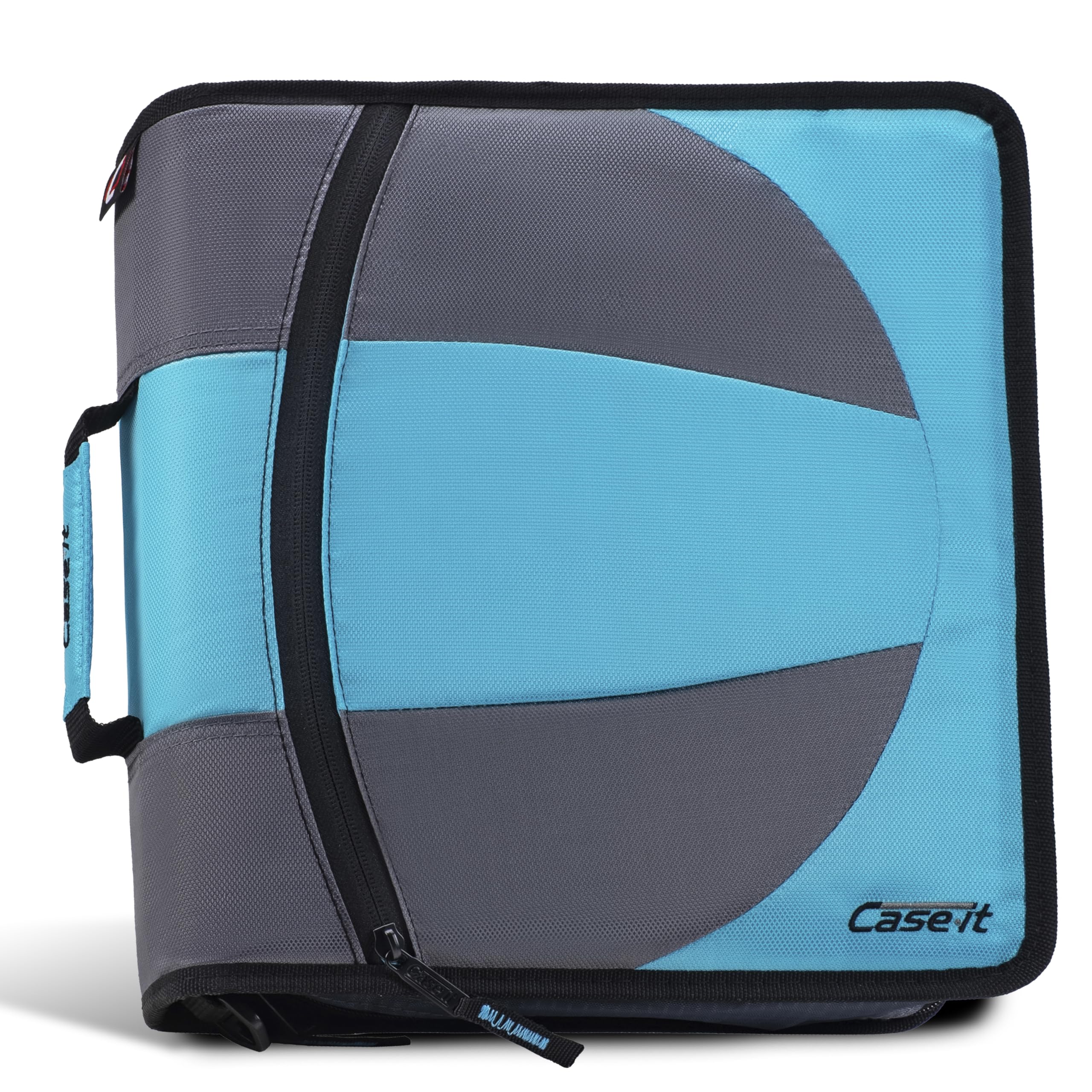 Photo 1 of Case-it The Dual 2-in-1 Zipper Binder | Two 1.5-Inch D-Rings, 600 Sheet Capacity, Pencil Pouch & Multiple Pockets | School & Office Organizer with Shoulder Strap | Dual-101 Teal