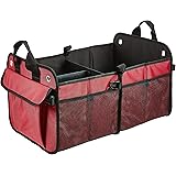 Amazon Basics Foldable Cargo Trunk Organizer for Cars, SUVs, and Trucks - Red