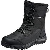 ROCKMARK Men's Winter Snow Boots Outdoor Warm Mid Calf Waterproof Durable Boot Non-Slip Warm Climbing Shoes