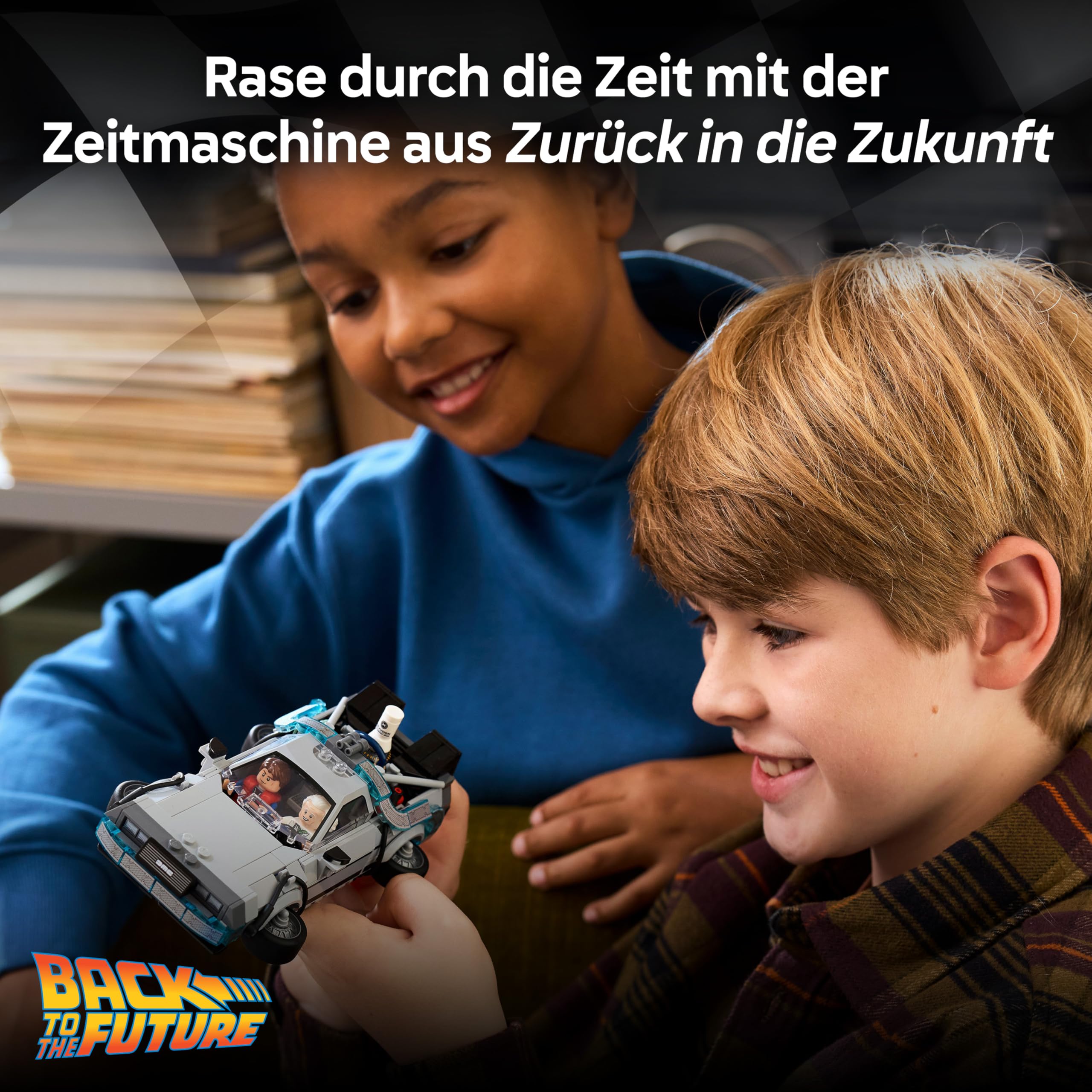 LEGO Speed Champions Zeitmaschine aus Zurück in die Zukunft - Kinder Spielzeug mit Automodell und 2 Minifiguren - Marty McFly und Doc Brown - Kreatives Geschenk für Kinder ab 9 Jahren - 77256 2