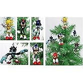 Sonic 6 Piece Christmas Ornament Set with Sonic, Shadow, Werehog, Metal Sonic, Knuckles, and Super Sonic (Unique Design)