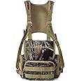 AMHEH Binocular Harness Hunting Chest Pack Bino Bag with Rangefinder Pocket 4L (Forest Camo)
