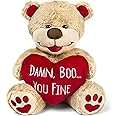 Seymour Butz Valentine Bear - Funny 8" Tall Premium Soft Teddy - Ideal for Long Distance Relationship Gifts & 1 Month for Girlfriend