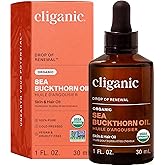 Cliganic Organic Sea Buckthorn Oil, 100% Pure - for Skin & Face, Cold Pressed