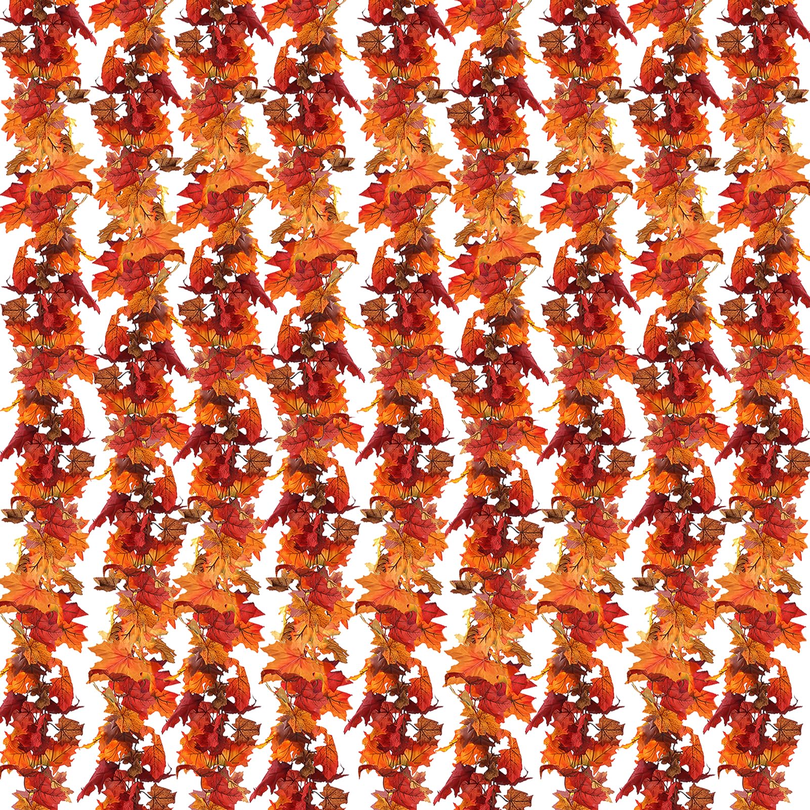 Photo 1 of CQURE 18 Pack Fall Leaf Garland, Total 106.2Ft Artificial Fall Vines Autumn Garland Fall Maple Leaves Thanksgiving Decor for Home Wedding Fireplace Party