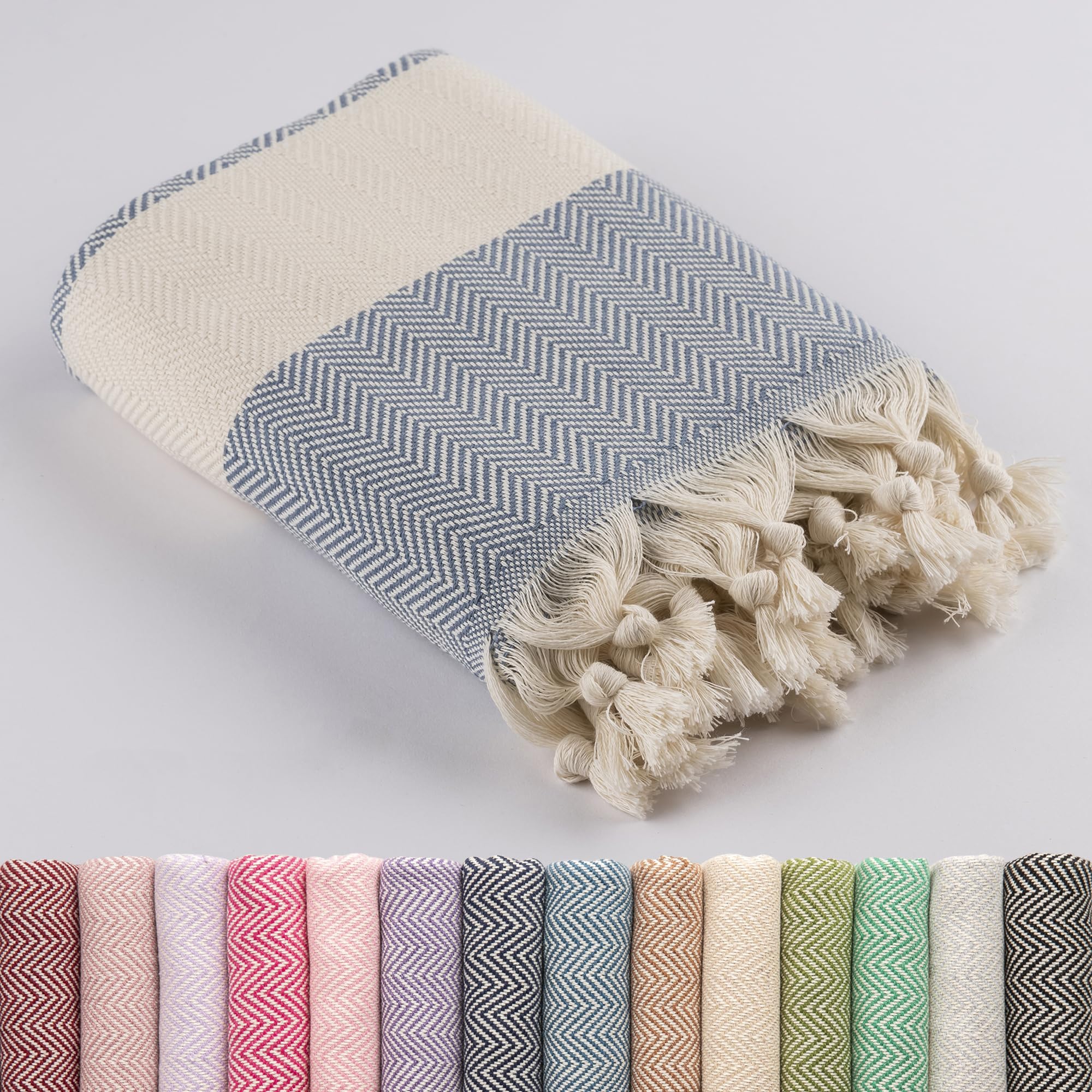 Stark und Weich LUCIDUS Beach Towel - 100% Turkish Cotton, Quick Drying & Sand-Free, 100 x 200 cm Sauna Towel Hammam Towel for Men and Women - Lightweight & Ideal for Travel, Bathroom, Yoga, Camping