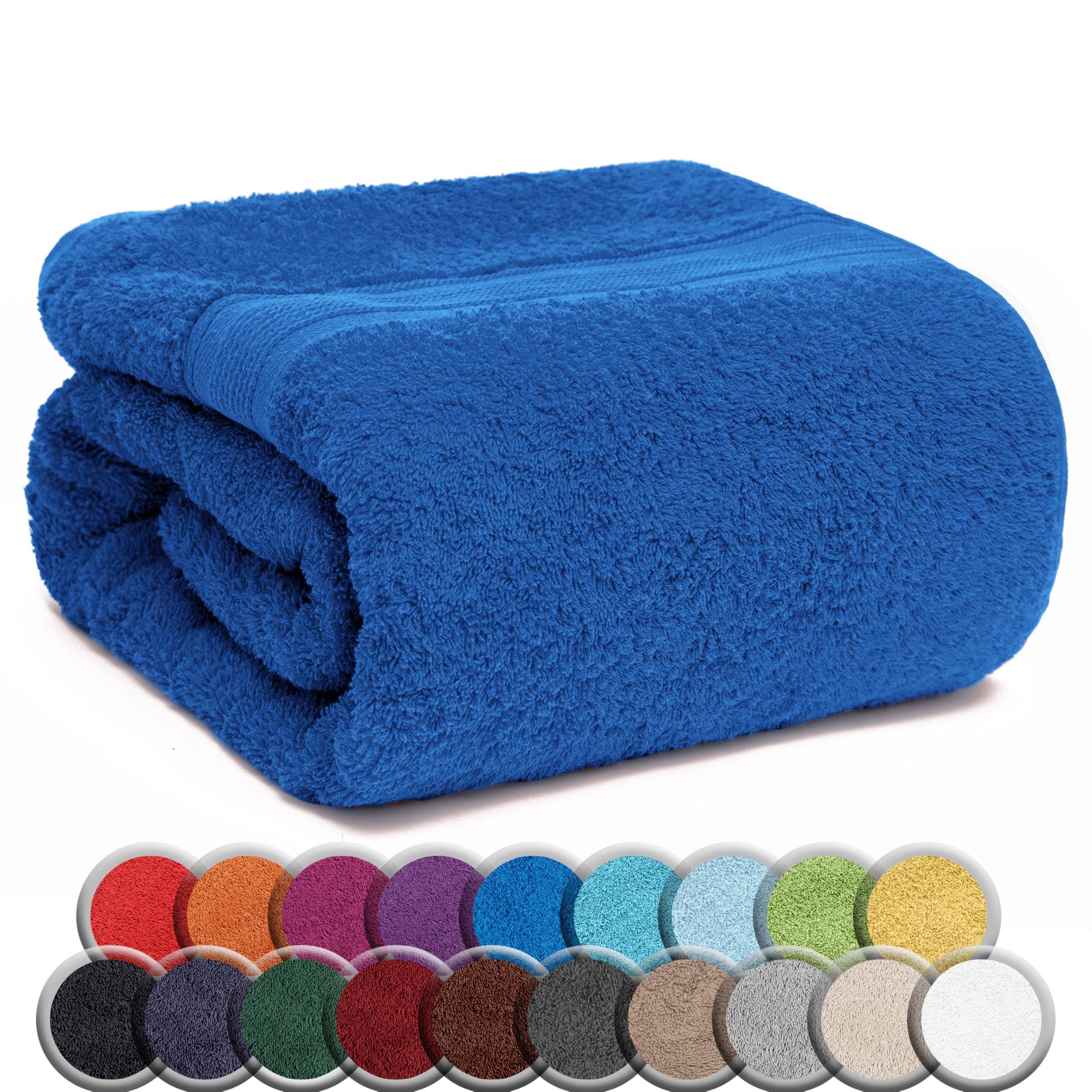 NatureMark Pack of 1 Sauna Towel 80 x 200 cm Pure Cotton Luxury Towels for Men and Women Wellness Towel of Extreme Softness and Durability Colour: Royal Blue