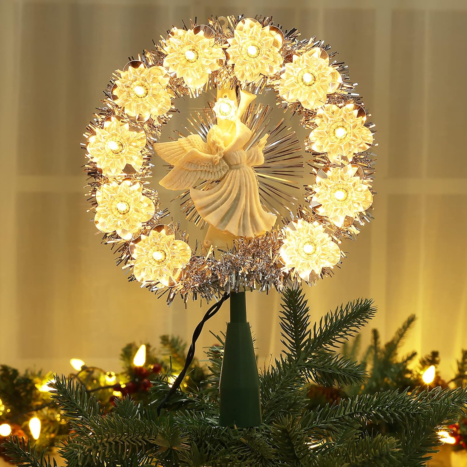 Tree Toppers - Brizled Christmas Tree Topper, 8