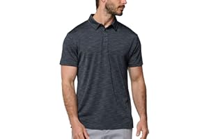 INTO THE AM Performance Dri Fit Polo Shirts for Men S-4XL - Quick Dry Moisture Wicking Athletic Sport Collar Work Shirts