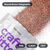 Hemway Bronze Brown Holographic Glitter 100g Fine Craft Resin Cosmetic view 4