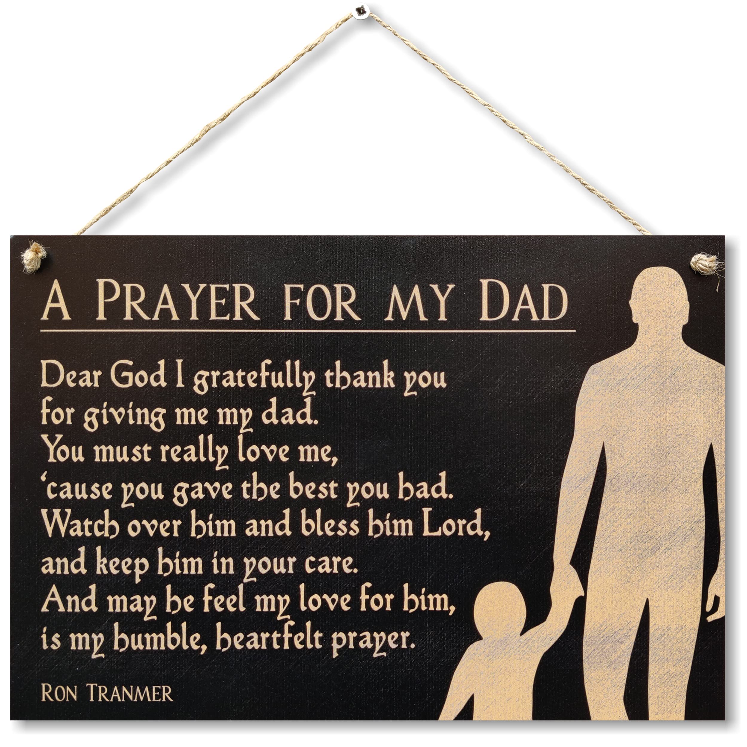 CARISPIBET A prayer for my Dad | home decorative sign, inspirational and an homage prayer wall art 8" x 12"
