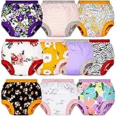 BIG ELEPHANT Potty Training Underwear, 100% Cotton Absorbent Unisex Toddler Pee Pants for Boys Girls