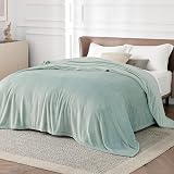 Bedsure Fleece Blanket King Size 270x230 cm Sage Green