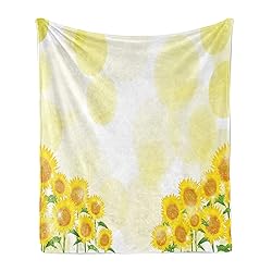 Ambesonne Flower Landscapes Throw