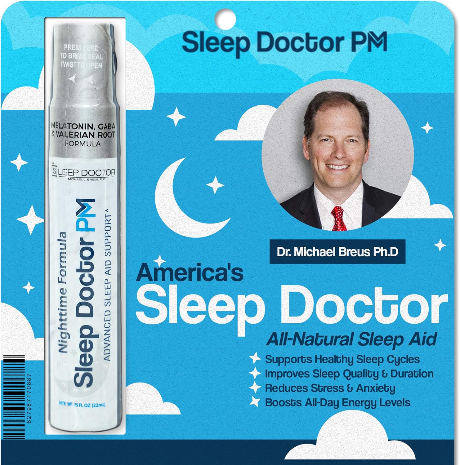Sleep Doctor PM Sleep Aid | Night Time Formula | Advanced Sleep Support for Adults | Sleep Spray Formulated by Dr. Michael Breus - America's Sleep Doctor: Health & Personal Care