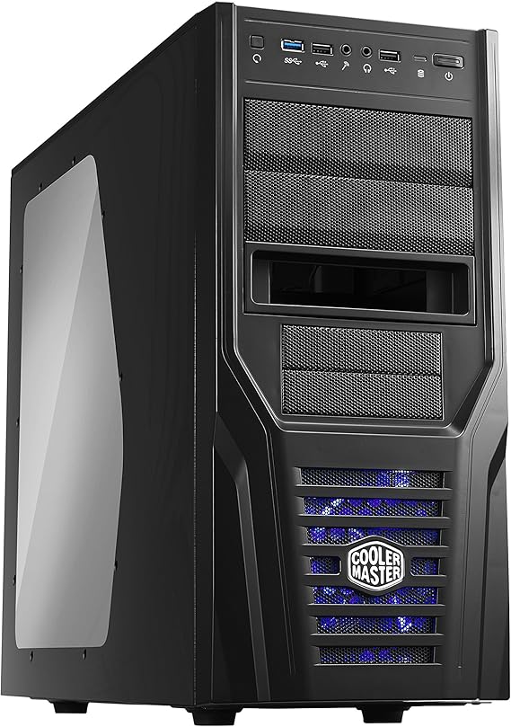Cooler Master Elite 431 Plus Computer Case 'USB 3.0, Window Side Panel, ATX, microATX ' Black