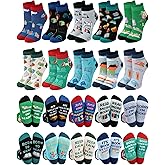Liitrsh 10 Pairs Book Lover Socks for Women Men Funny Book Club Gifts Novelty Reading Ankle Tab Socks Bookish Gifts
