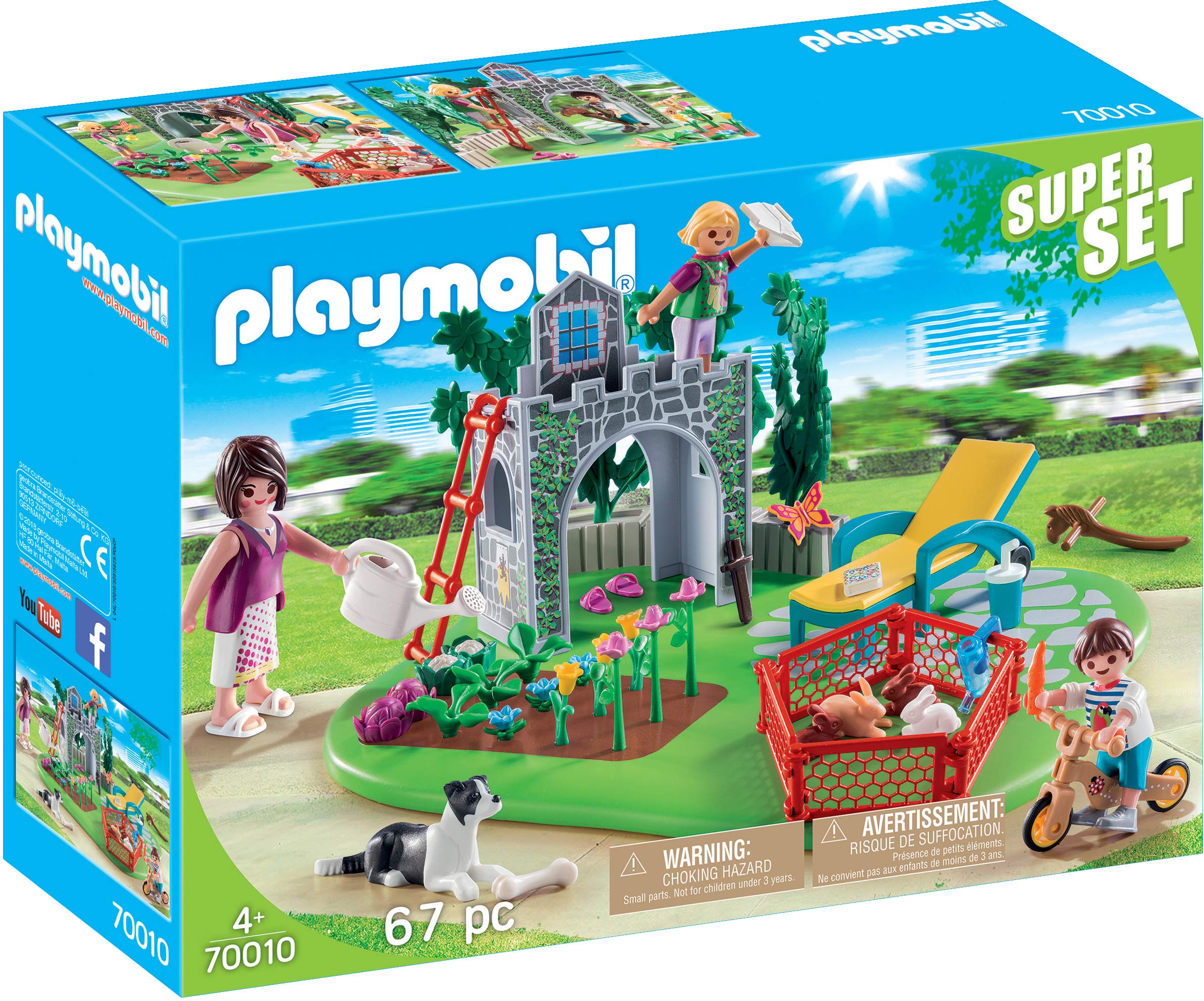 Playmobil 70010 Super Set Family Garden, Fun Imaginative Role-Play, PlaySets Suitable for Children Ages 4+