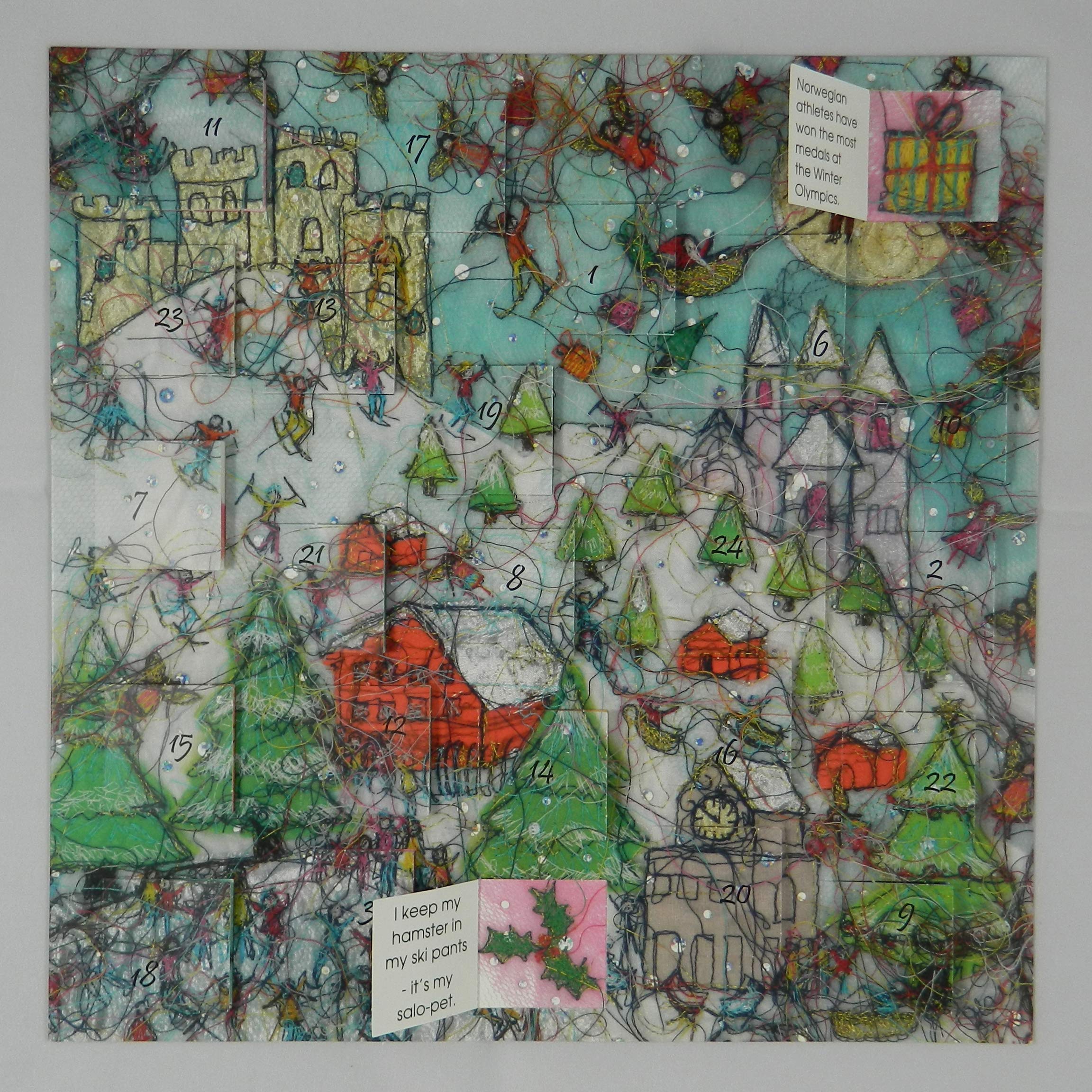 Swiss Kiss Ski Season Skiing Advent Christmas Advent Calendar 290 x 290 mm