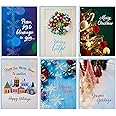 Hallmark Traditional Boxed Christmas Card Assortment (36 Cards and Envelopes) Bottle Brush Trees, Ornaments, Snowflakes