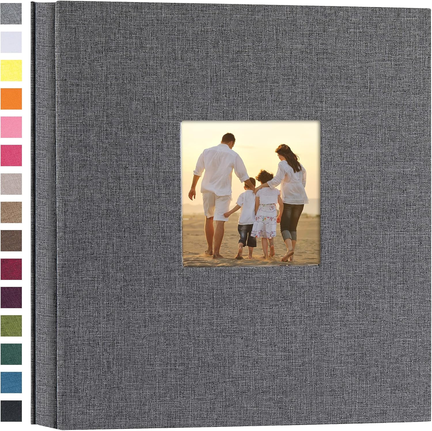 Photo Albums, Frames & Accessories - potricher Linen Hardcover Photo Album 4x6 600 Photos Large Capacity for Family Wedding Anniversary Baby Vacation (Gray, 600 Pockets)