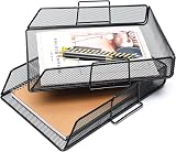 EXERZ Paper Sorter Tray Desk Organizer File Holder 2 Pack Black view 7