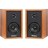 Electrohome Berkeley 2.0 Stereo Powered Bookshelf Speakers with Built-in Amplifier and 3" Drivers for Turntable, TV, PC and Wireless Music Streaming Featuring Bluetooth 5, RCA and Aux (EB20)