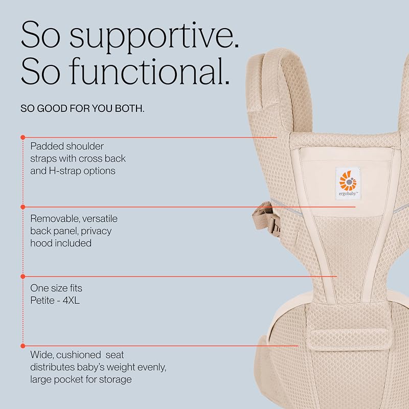 Alta Hip Seat Babytrage mit Babyhüftsitz für Babys und Kleinkinder ab 4 Monaten (5,5 kg - 20,4 kg), Hüftsitz Trage Hüfttrage mit SoftFlex Mesh