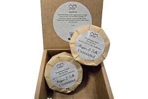 Shaving Soap: Argan & Silk (2 X 90 g) Unscented - Sensitive Skin (Handcrafted in Canada)
