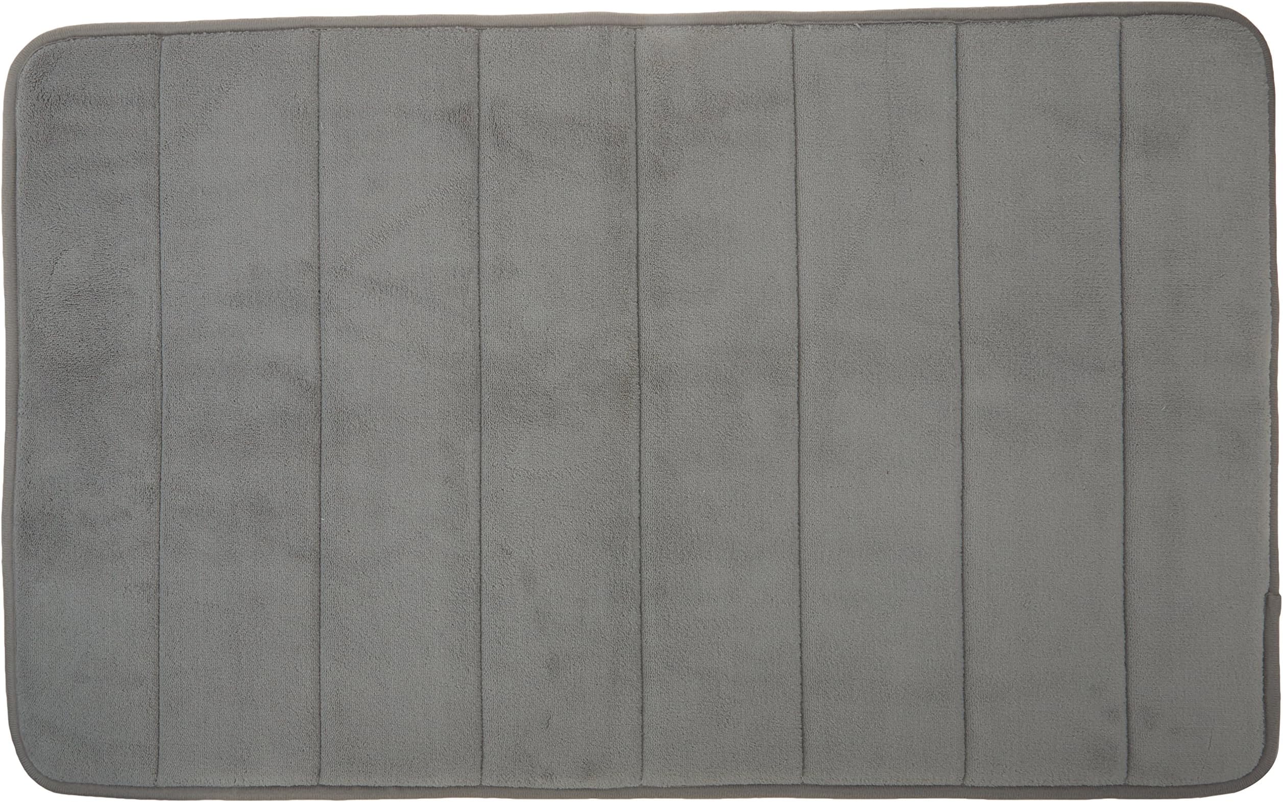 Seotic Docbear Non Slip 20x32-Inch Soft Memory Foam Machine Washable Bathroom Rugs, Gray
