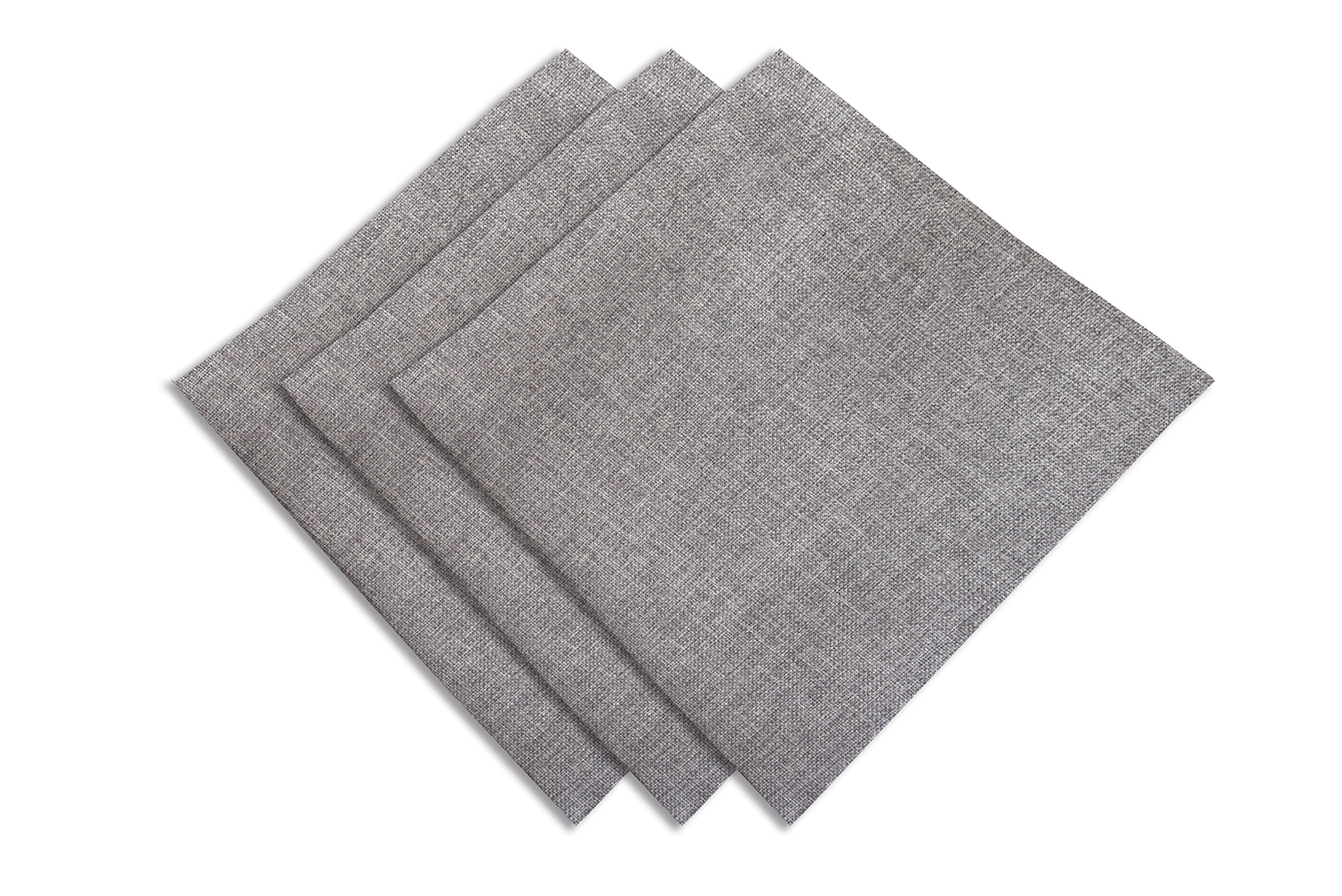 BELLA pack of 3 table napkins 45 x 45 cm, grey