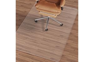 NATRKE Clear Chair Mat for Hardwood Floor, 36" × 48" Office Chair Mat Transparent Floor Mat with Non-Slip Frosted Back, PVC P