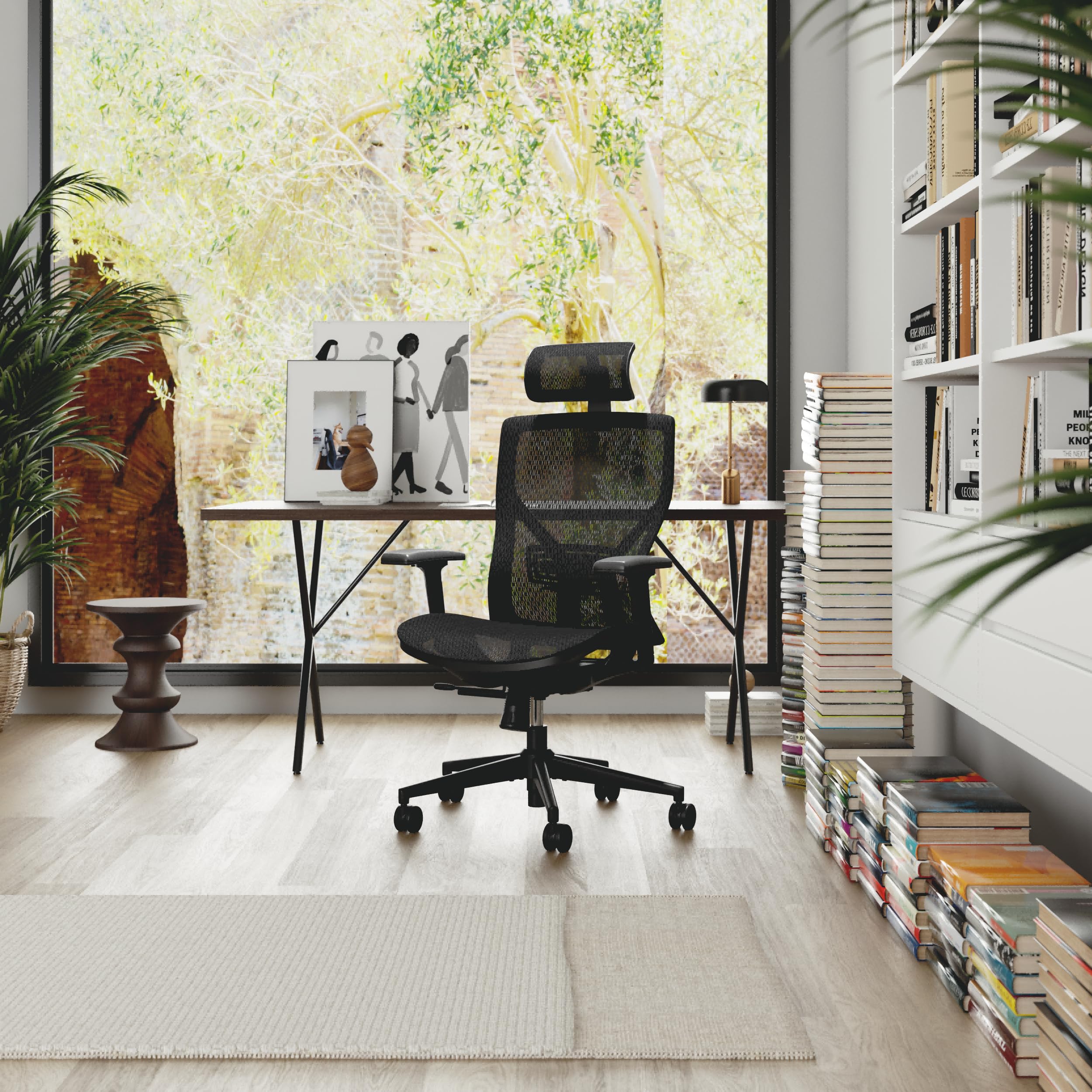 SUNNOW Ergonomic Office Chair with Adjustable Lumbar Support, HighBack