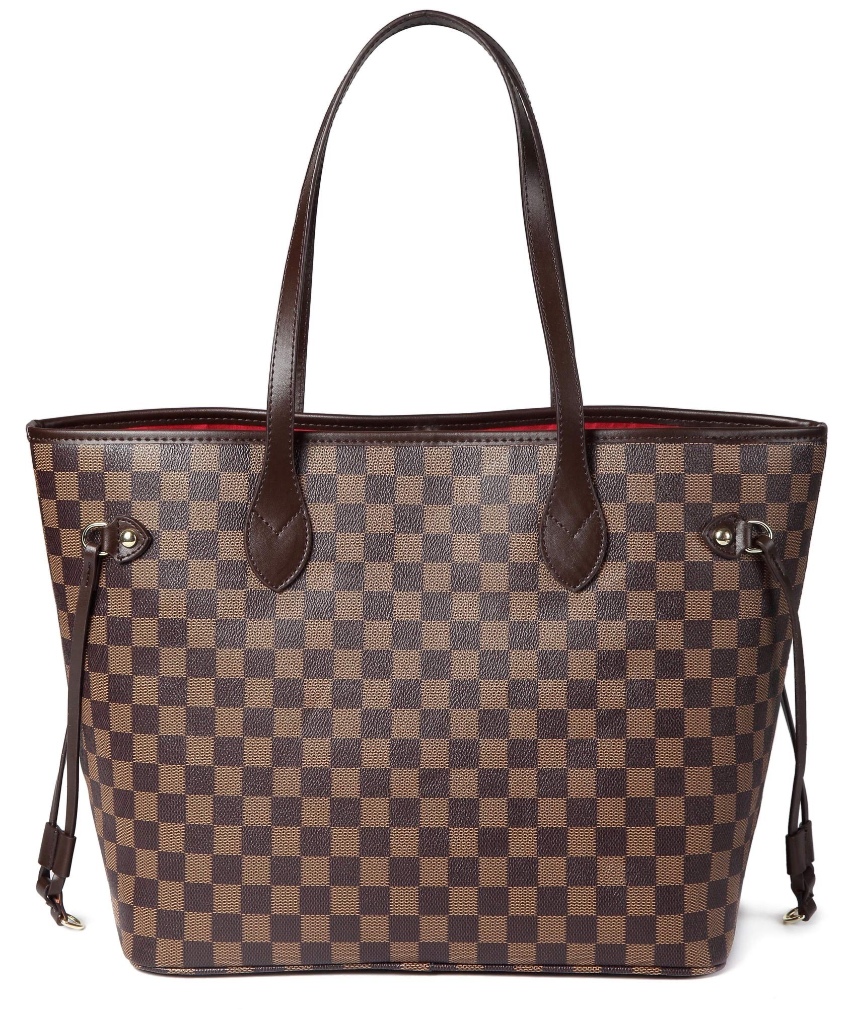 Daisy Rose Checkered Tote Shoulder Bag - comicsahoy.com