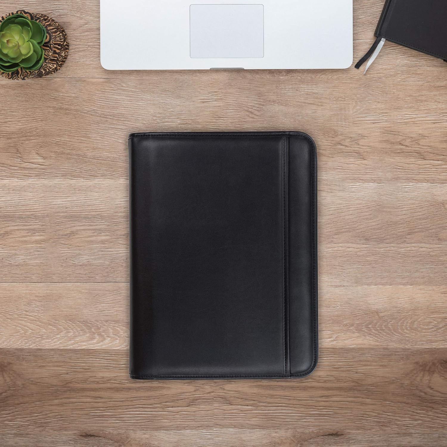 Samsill 70829 Professional Padfolio Bundle, Includes Removable Clipboard.5” Round Ring Binder with Secure Zippered Closure, 10.1 Inch Tablet Sleeve, Black: Office Products