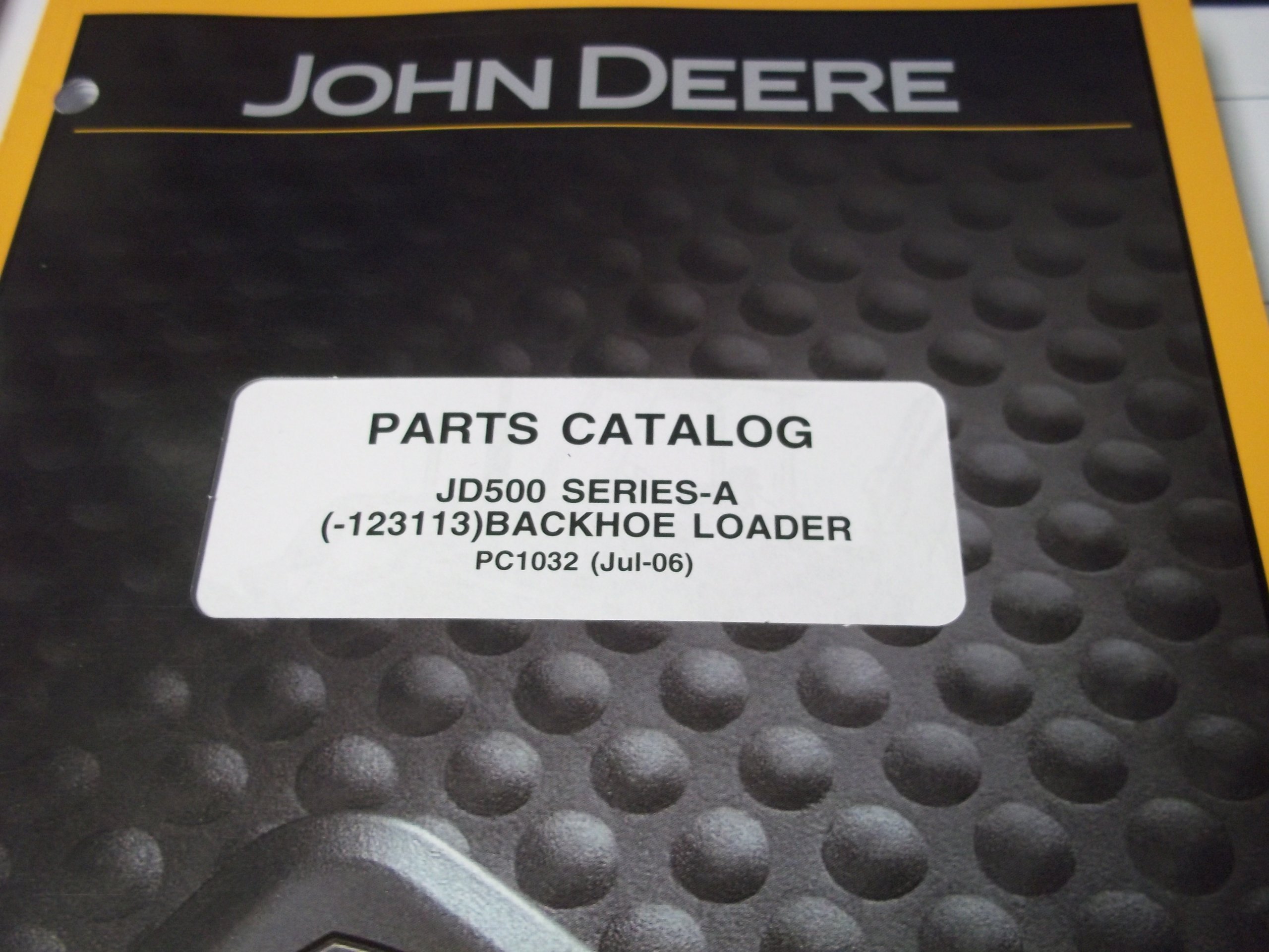 John Deere 500 Series A Backhoe Loader Parts Manual PC1032 Paperback – 1972
