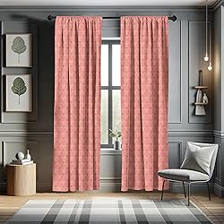 Lunarable Coral Curtains, Simple Gradient Fractal