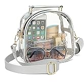 Clear Purses for Women Stadium, Cute Clear Bag Stadium Approved, Clear Handbag with Rainbow Zippers | Stadium, Cute Clear Bag, with Rainbow Zippers