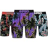 PSD Underwear Mens Boxer Briefs - Tropical, Standard Length Pack & Singles, Soft & Breathable Boxer Briefs for Men
