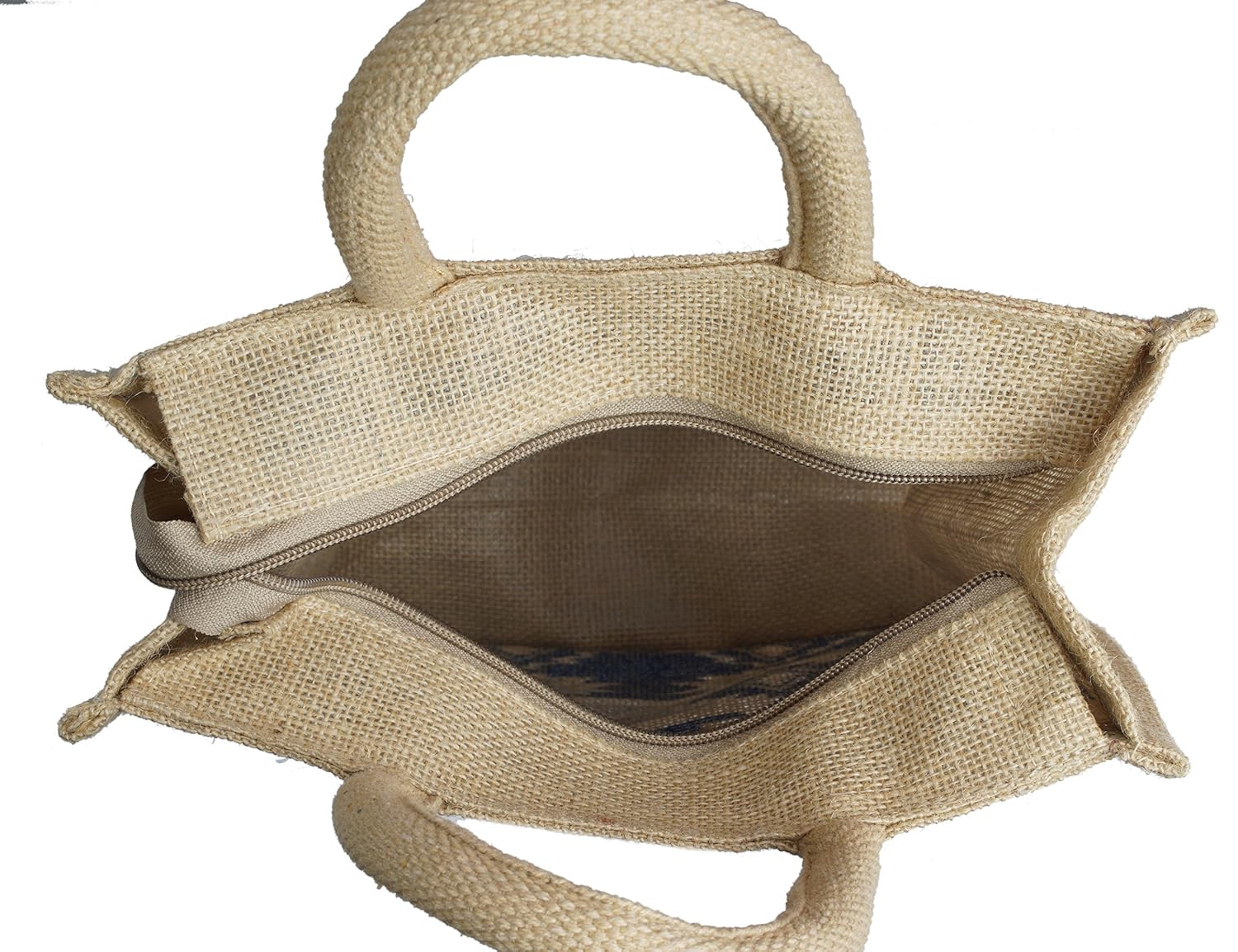 pranjals house women's reusable jute lunch bag(navy blue, pranjal_902)