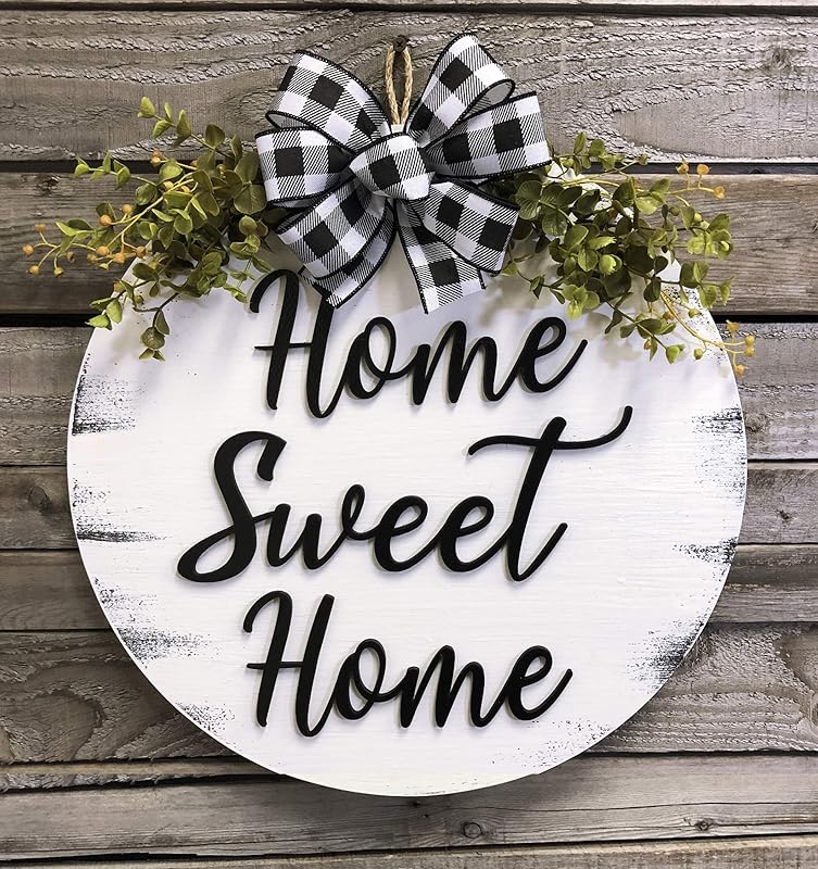 HOME SWEET HOME Wreath for Front Door Year