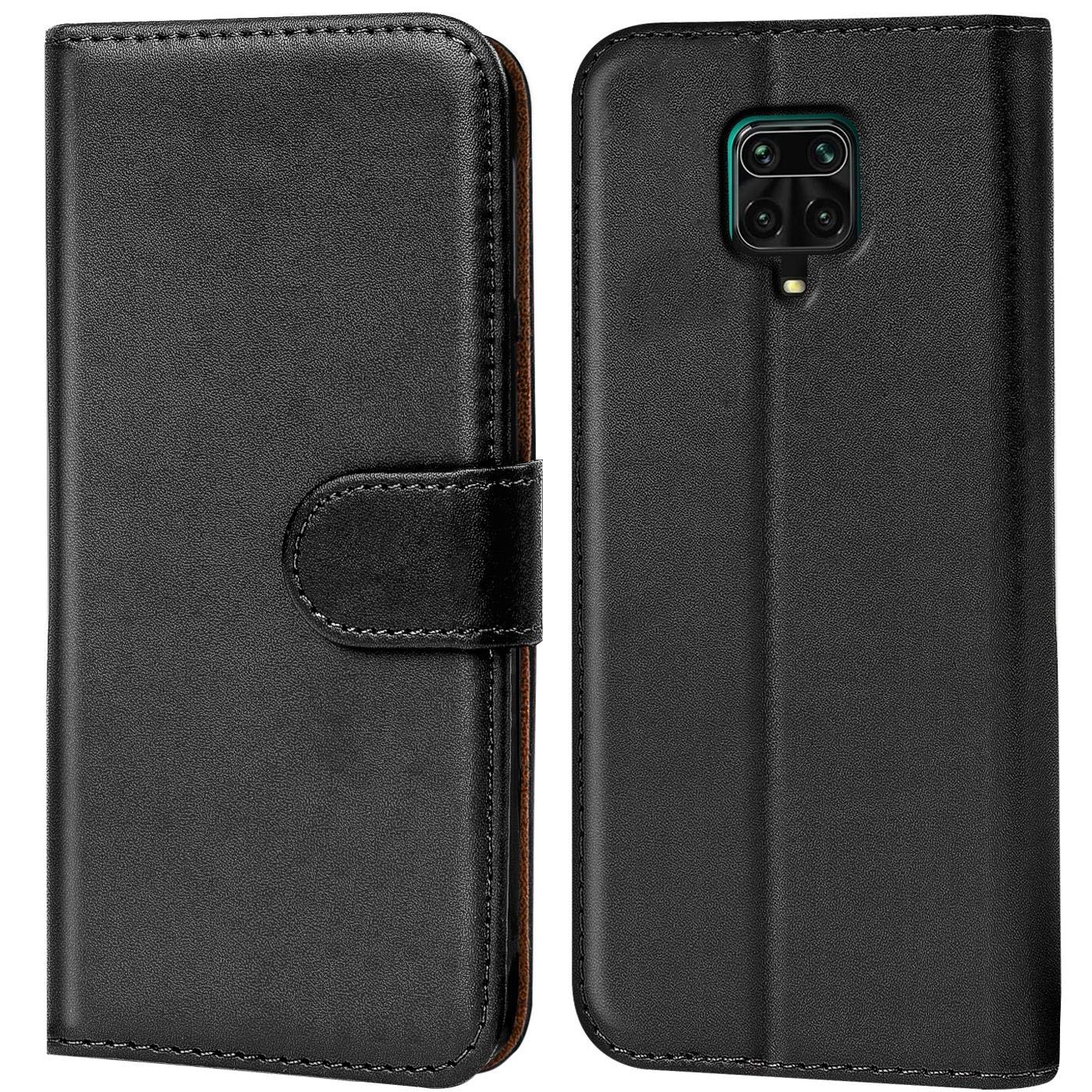 Verco Wallet Case for Xiaomi Redmi Note 9 Pro, Redmi Note 9S Book Cover with Magnetic Closure compatible with Redmi Note 9 Pro / 9S Flip Case with Card Slots Faux Leather - Black