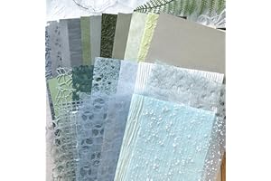 Aromoty 30Pcs Handmade Scrapbook Paper Craft Textured Paper Morandi A5 sheet Mesh Fabric Mulberry Special Paper Mix for Scrapbooking Junk Journal Journaling Supplies DIY Materials, 5.8x8.2 inches