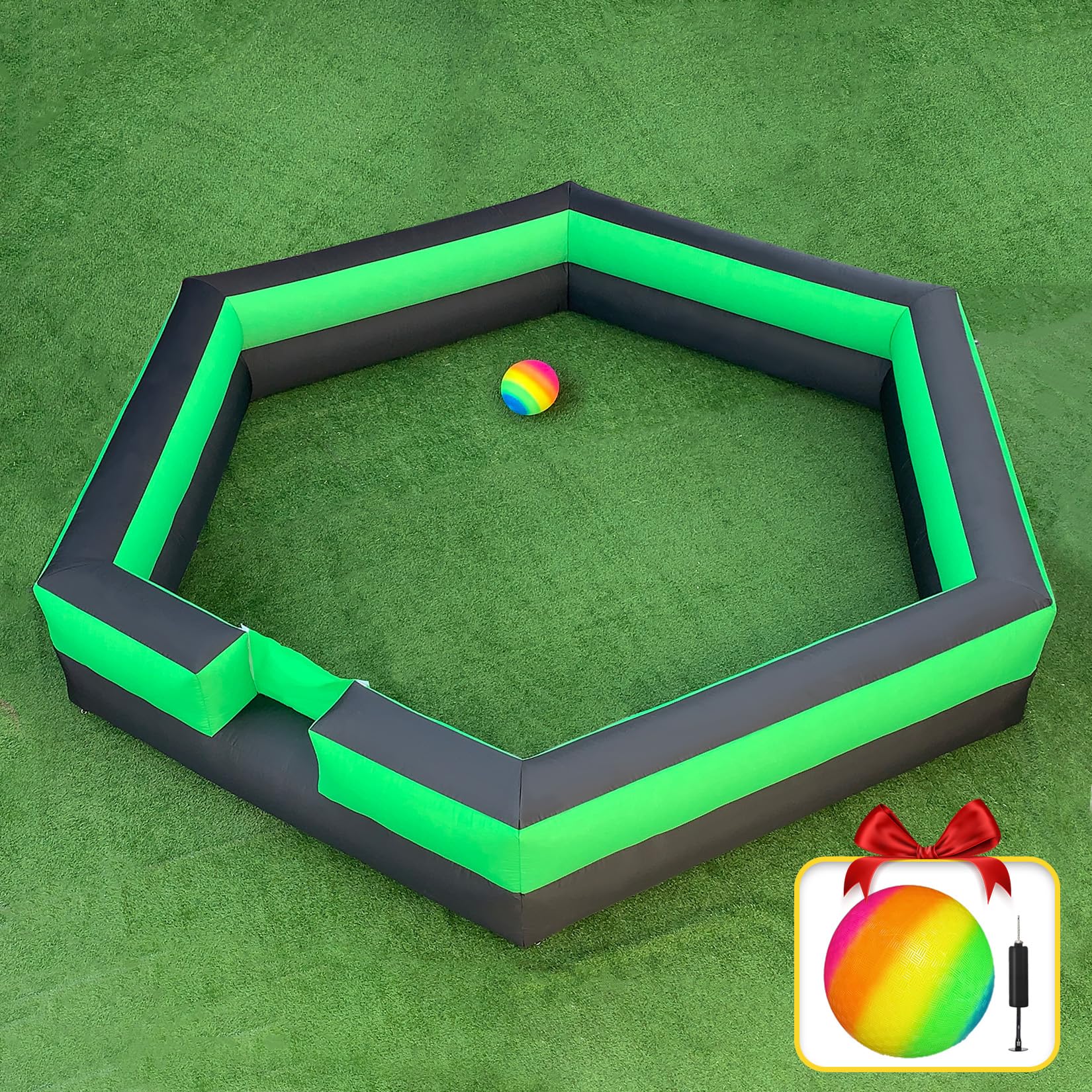 Photo 1 of 20FT Gaga Ball Pit Portable,Inflatable Gaga Ball Pit with Blower for Indoor Outdoor School Family Activities Giant Inflatable Sport Game