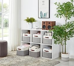 DECOMOMO Storage Baskets for Shelves - Fabric