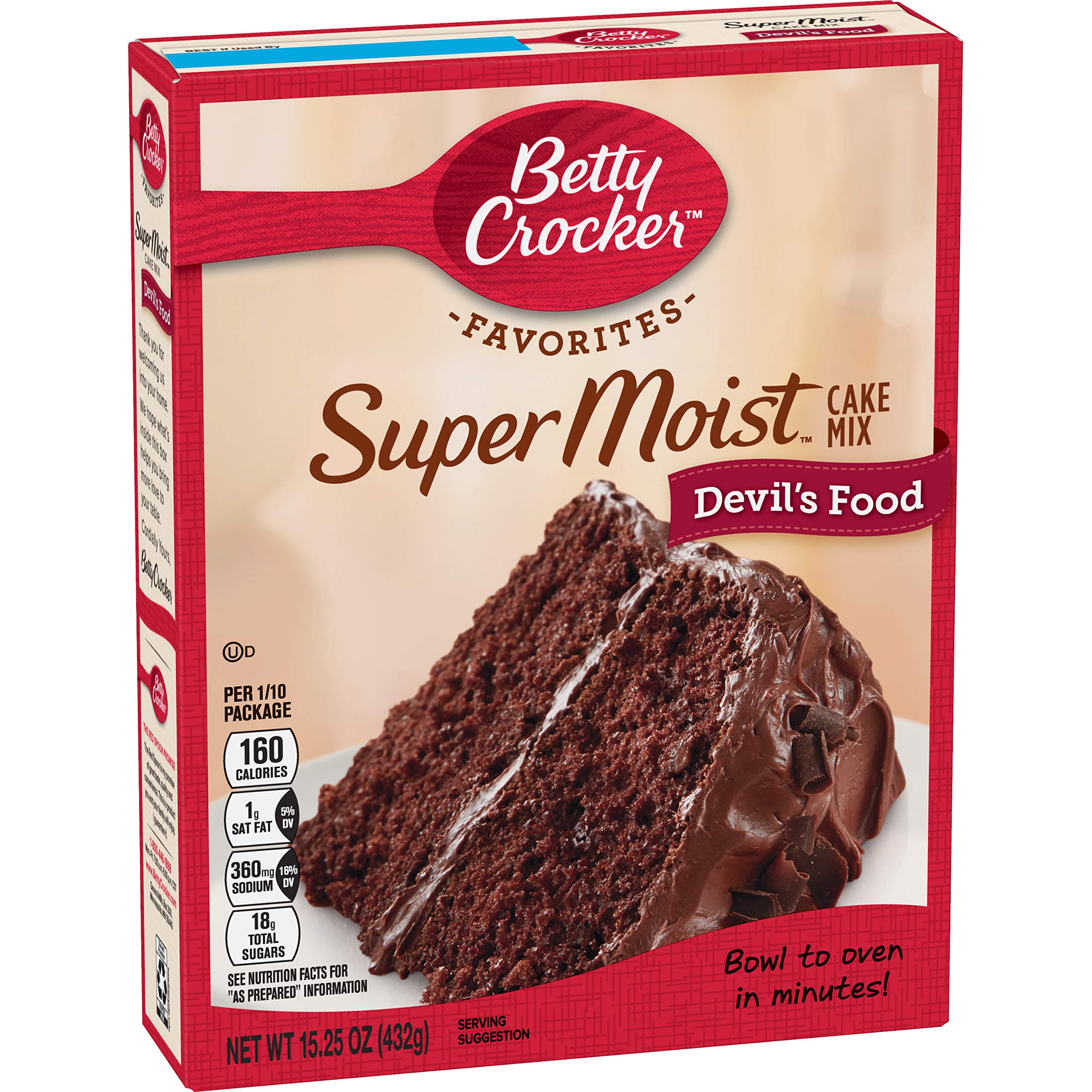 Betty Crocker Super Moist Cake Mix Devil S Food Pouch 432 G Pillsbury Cooker Cake Mix Choco