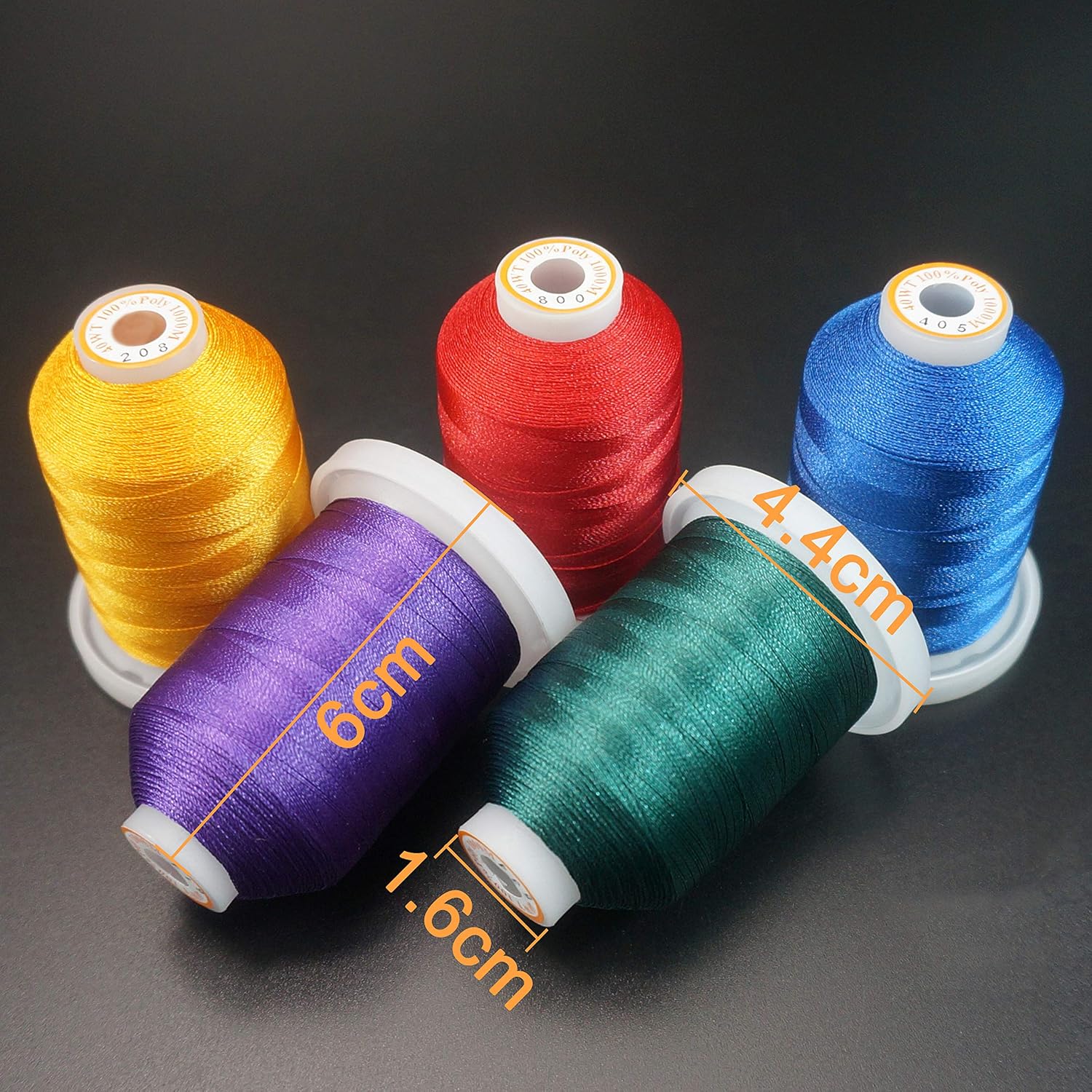 New brothread 64 Spools 1000M (1100Y) Polyester Embroidery Machine Thread Kit for Professional Embroiderer and Beginner - Image 4